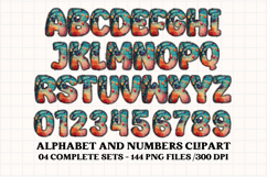 Christmas Alphabet png clipart, christmas letters doodle Product Image 2