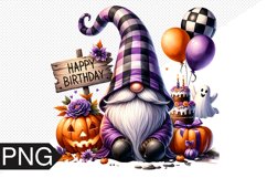 Halloween Gnome Sublimation, Gnome Clipart PNG Product Image 1