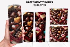 Valentine Skinny Tumbler 20oz Wrap Design, Valentine Tumbler Product Image 1