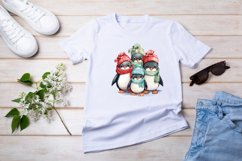 christmas cute penguin clipart, penguin sublimation Product Image 2