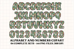 Christmas Alphabet png clipart, christmas letters doodle Product Image 2