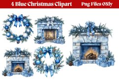 Blue Christmas Clipart PNG Product Image 1