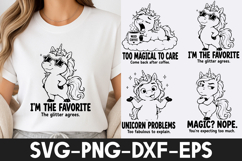 Funny Unicorn Quotes SVG | Cute Unicorn T-Shirt Design SVG Product Image 1