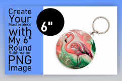 Creative Round Design Keychain Artwork , Flamingo Product Image 1