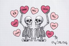 Anti Valentine Skeleton Bundle PNG Product Image 6