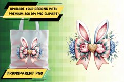 Stylish PNG Template for Tote Bag Sublimation , Easter Bow Product Image 1