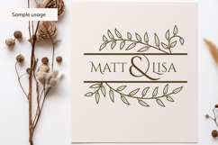 Wedding Frame SVG Bundle | 10 Floral Name Designs Product Image 6