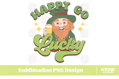 Happy St Patrick's Day PNG DTF Irish Lucky Leprechaun Beer Product Image 1