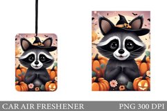 Cute Raccoon Car Air Freshener. Halloween Car Air Freshener Product Image 1