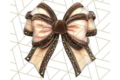 Fall Bow Clipart, Autumn Hair Bows PNG, Fall Ribbon Png Product Image 4
