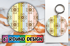 Luminous Round Designs Sublimation PNG, Gold Flower Product Image 1