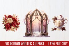 Victorian Winter Clipart Sublimation, Victorian Sublimation Product Image 1