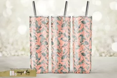 tropical leaves seamless tumbler sublimation design Product Image 1