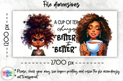 Funny Tea Lover Mug Wrap, Sarcastic Mug Design, Grumpy Face Product Image 2