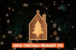 Christmas Ornament Building Cut File SVG,Houses Laser Cut Product Image 1