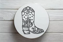 Cowboy boot cut file svg, png American desert Cactuses cut Product Image 6