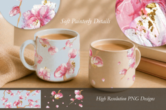 Hand Painted Sakura Mug Wrap Bundle | 30 PNG Designs Product Image 8
