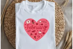 February heart png design for T-shirts Product Image 5