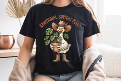 Emotional Support Plant PNG, Funny Goose Cowboy Sublimation Product Image 8