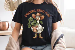 Emotional Support Plant PNG, Funny Goose Cowboy Sublimation Product Image 8