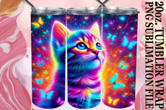 Lively adventures 20oz tumbler wrap, Cat Product Image 1