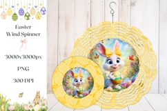 Colorful Easter Wind Spinner, Bunny Wind Spinner Template Product Image 1