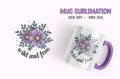 Flower mug sublimation png Product Image 1