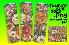 Vintage Floral Sublimation Tumbler - 20oz Product Image 1