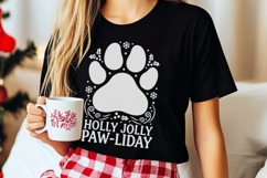 Holly Jolly Pawliday Svg, Dog Christmas Svg, Dog Paw Svg. Product Image 7