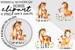 Whimsical Mothers Day Horse Clipart Png Product Image 3