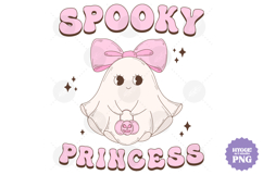 Coquette Girly Halloween Pumpkin Ghost Pink Bow PNG Bundle Product Image 8