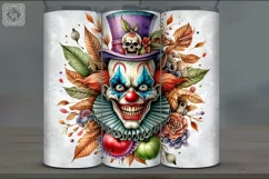 4 Creepy Clown Tumbler Wrap Sublimations, 20 oz Product Image 2