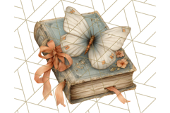 Cottagecore Butterfly and Book PNG Clipart Reading Elements Product Image 4
