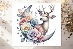 Moon, flowers &amp; Deer | 8 Skinny tumbler sublimation designs Product Image 8