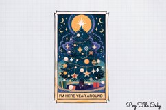 Funny Christmas Tarot Card Sublimation Clipart PNG Product Image 1