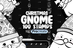 100 Procreate Christmas Gnome Stamp Brushes Product Image 1