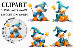 Whimsical Halloween Goose Clipart Watercolor PNG Product Image 1