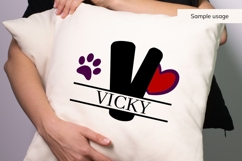 Pet Paws Split Monogram svg Bundle - 26 Letters Product Image 8