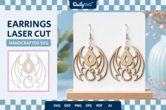 Demon Wings Earrings Laser Cut Product Image 2