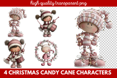 Christmas Candy Cane Characters Clipart Product Image 1