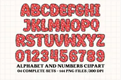 Christmas Alphabet png clipart, christmas letters doodle Product Image 2