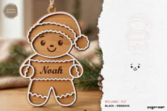 Personalized Gingerbread Ornament Laser Cut | SVG Product Image 2