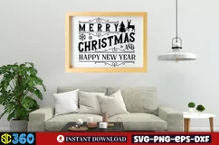 Merry christmas and happy new year SVG, Christmas SVG Product Image 2
