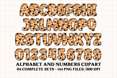 Halloween Alphabet png clipart, halloween letters doodle Product Image 2