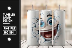 Funny cartoon emoji Tumbler Wrap Sublimation Product Image 1