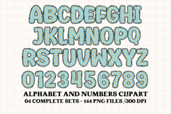 Easter Day Alphabet png clipart, easter day letters doodle Product Image 2