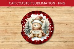 rounded car coaster - baby bear Product Image 1