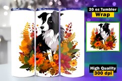 Cute Dog Tumbler Sublimation, 20 oz Skinny Tumbler Wrap Product Image 1