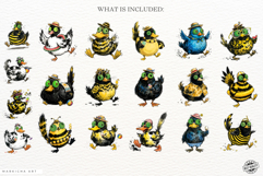 Whimsical Summer Duck Png Clipart Product Image 4