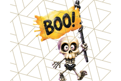 Quirky Skeleton Clipart PNG, Funny Halloween Bones Art Product Image 4